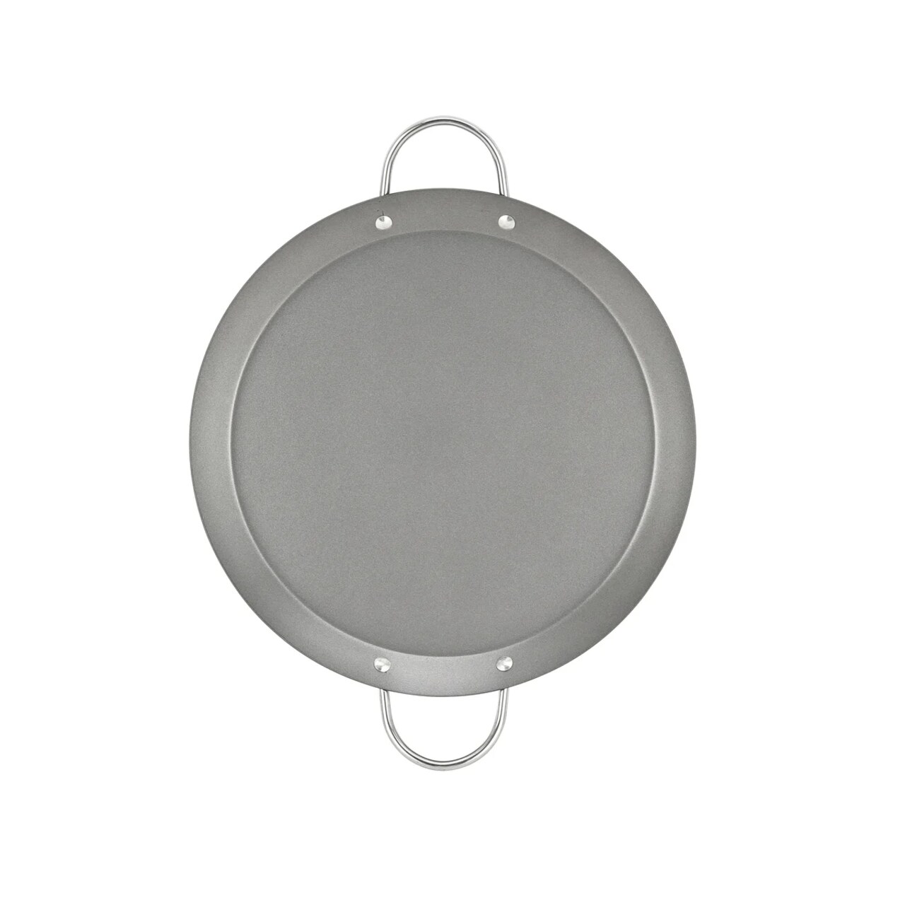 Nonstick Carbon Steel Round Comal with Metal Handles, PFOA Free